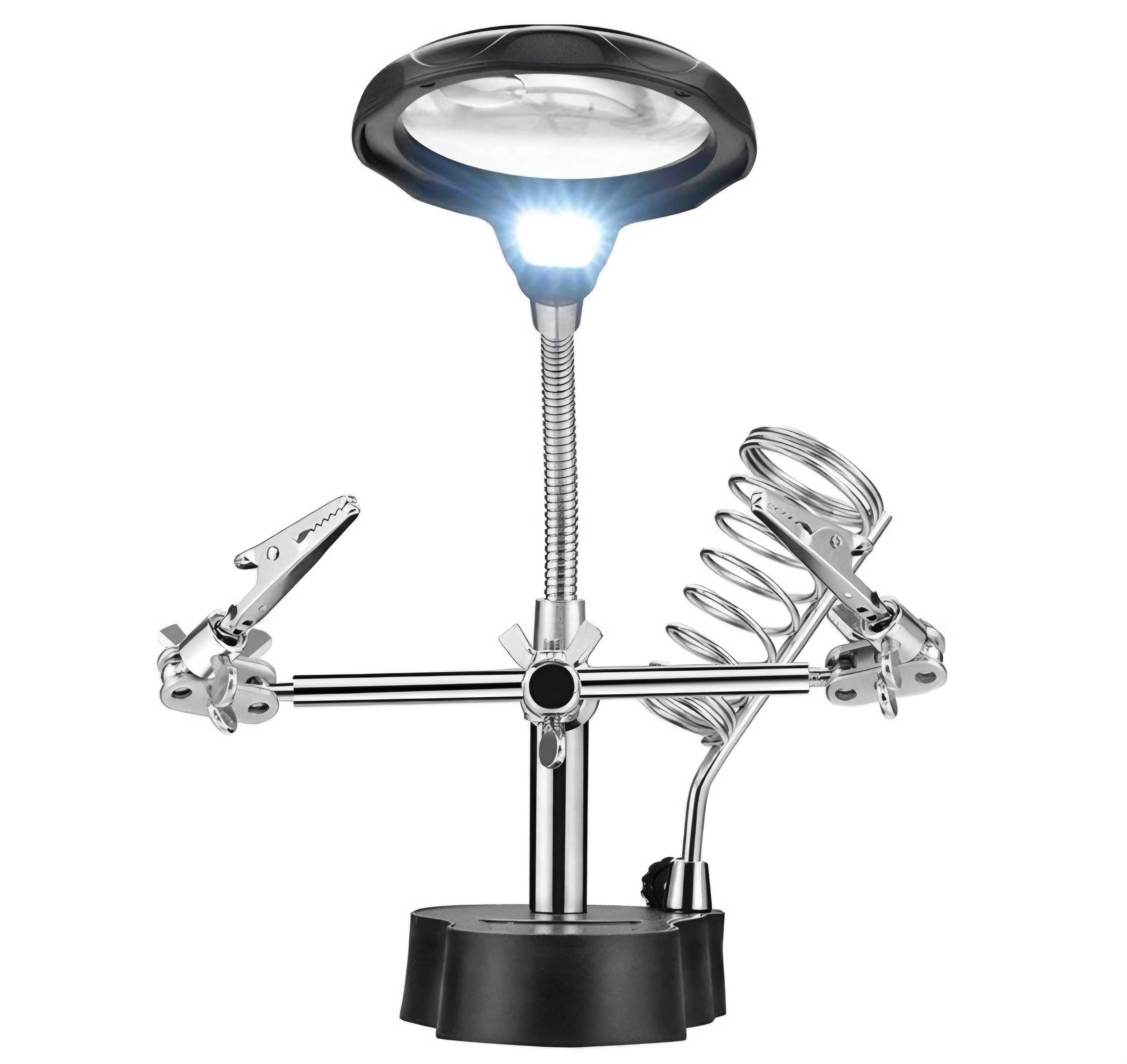 Trzecia ręka uchwyt zestaw do lutowania lupa lampka Led TE-801