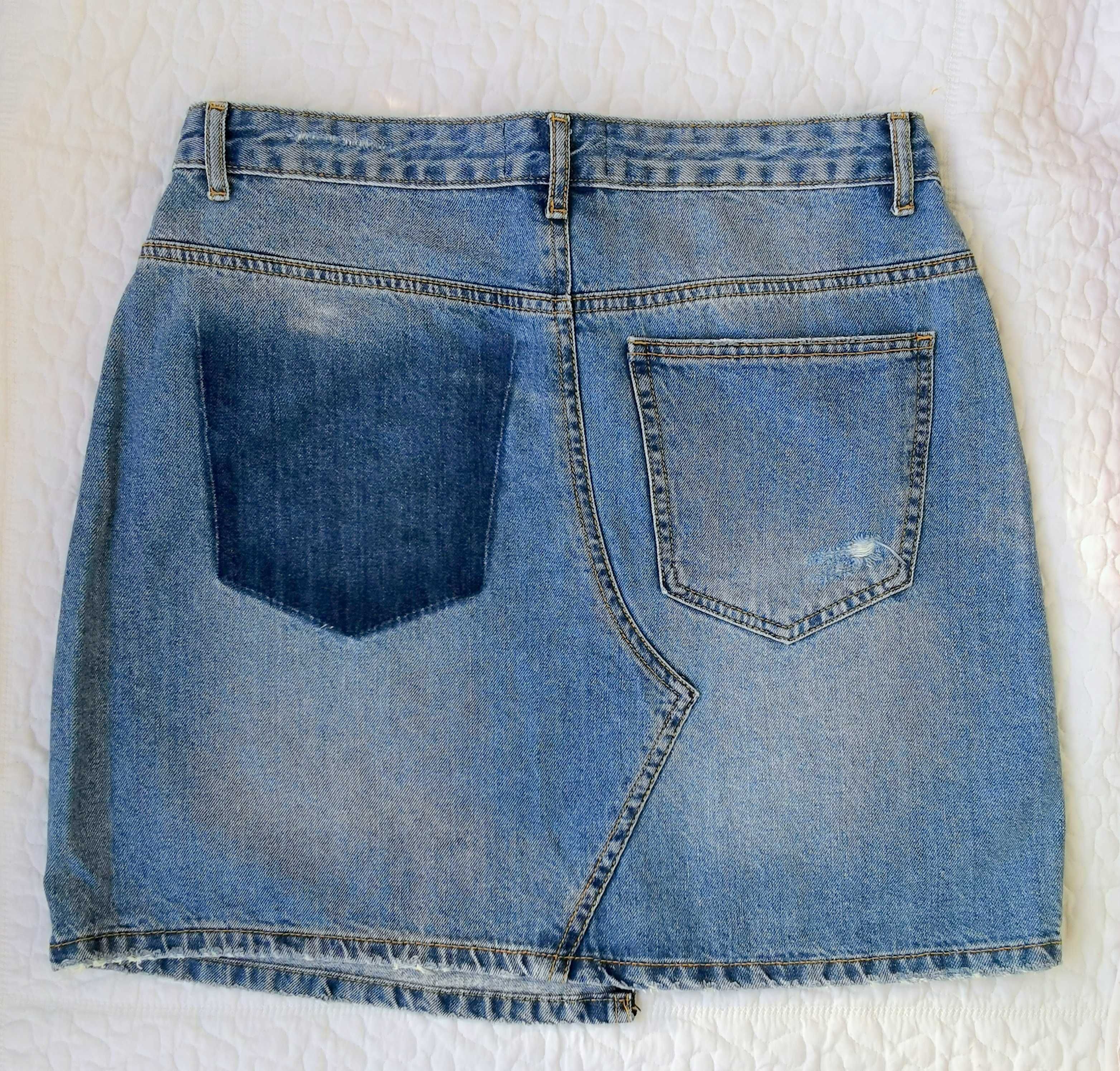 Reserved spódniczka jeans dżinsowa asymetryczna 42