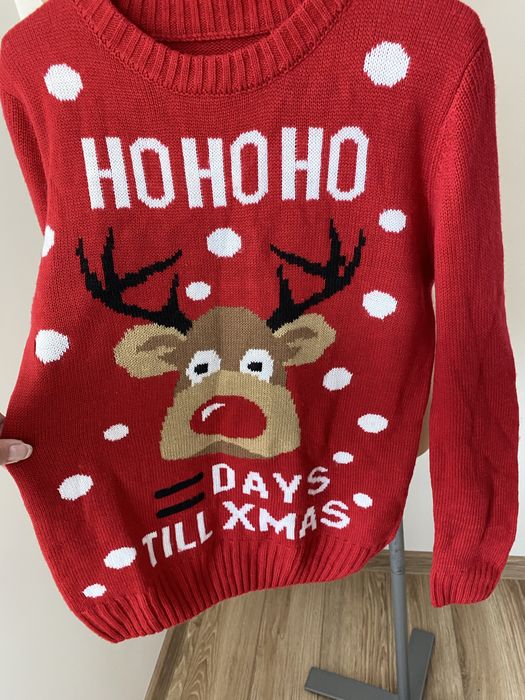 Sweterek świąteczny Dudes rozmiar 140 cm sesja święta mikołaj