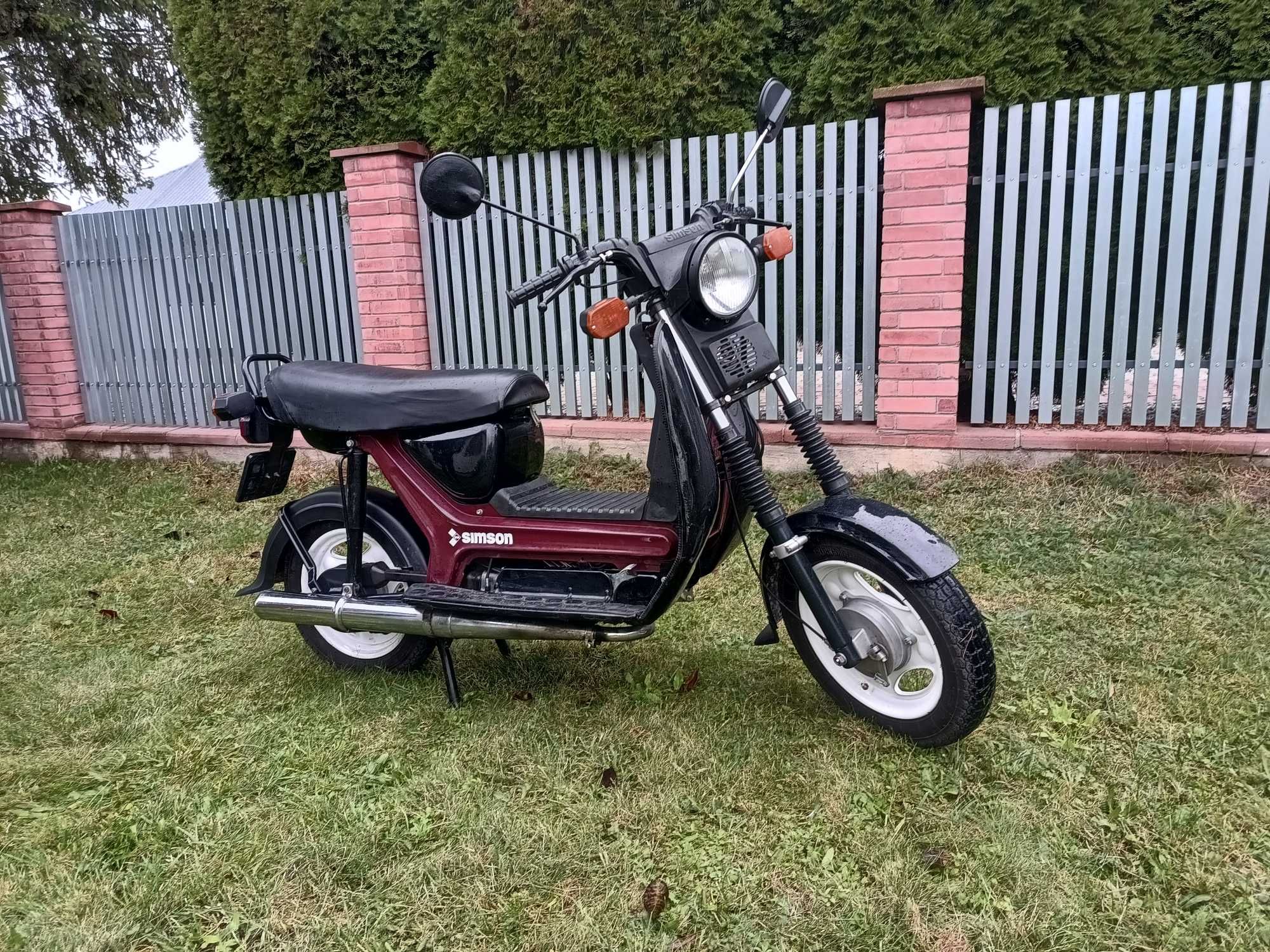 Simson SR50 Skuter Zarejestrowany biała tablica OC