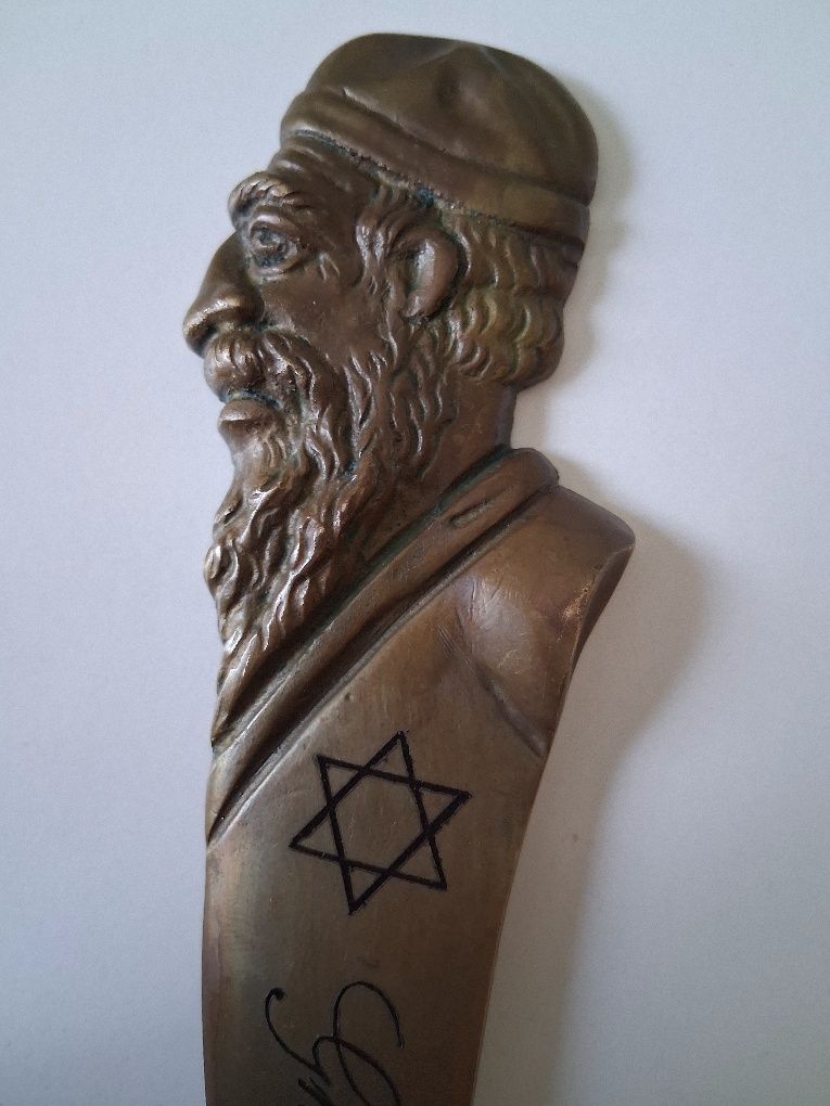 Nóż do listów Ghetto Warschau Judaica W. Szpilman kolekcjonerski