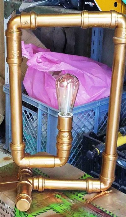 Candeeiro Rustico em tubo PVC