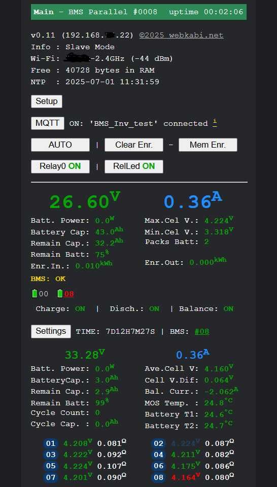 Модуль інверторної JK BMS Моніторинг та керування WEB + Home Assistant