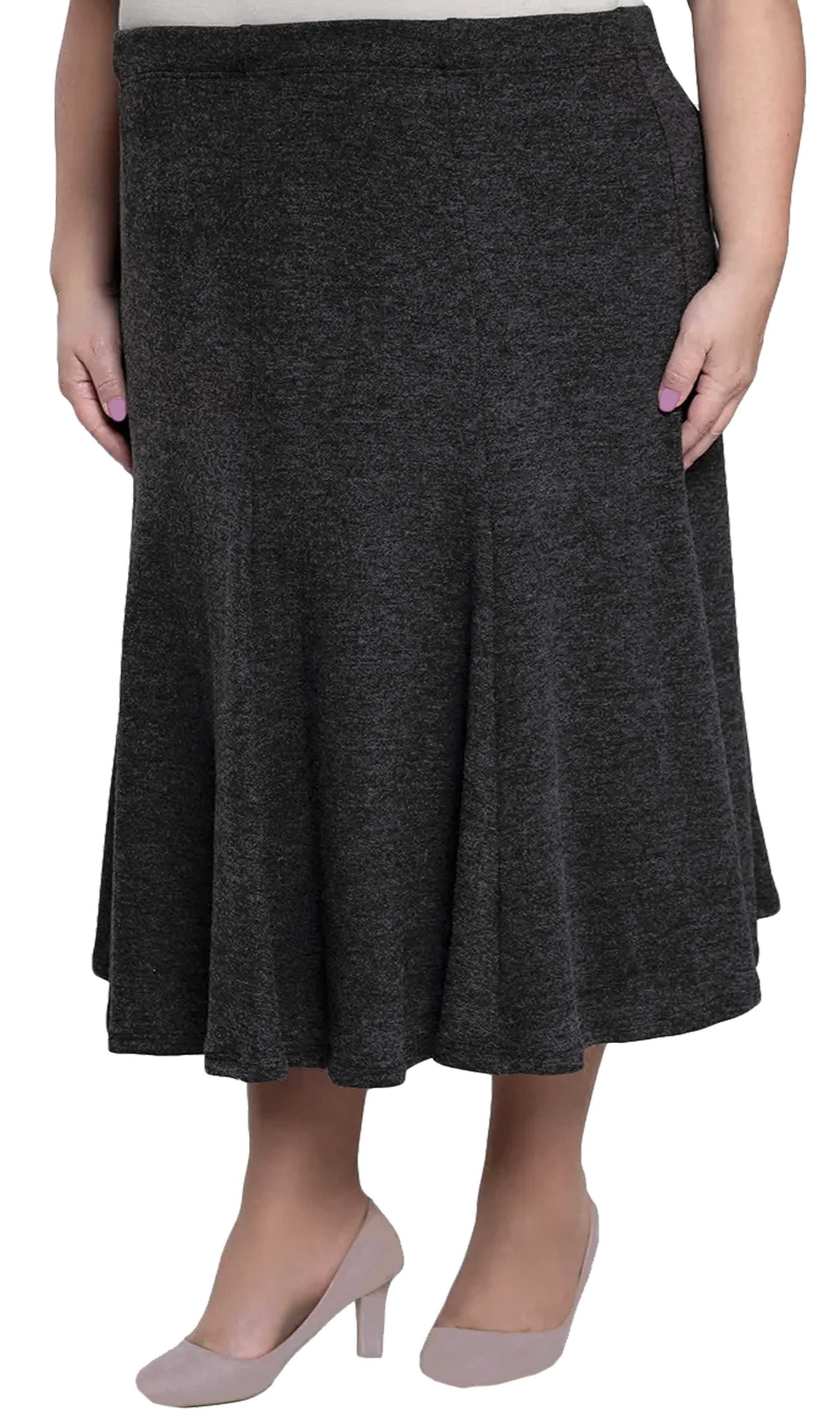 Spódniczka tulipan grafitowy melanż  Plus size  2XL - 52/54