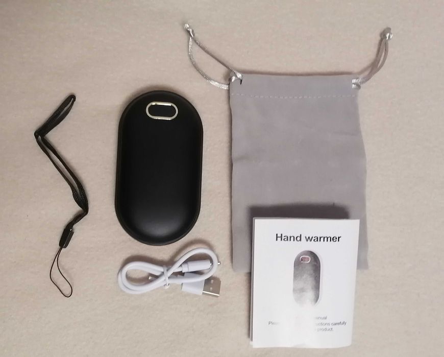 Ogrzewacz do rąk USB 10000mAh – Powerbank, 3 tryby, 40–60°C