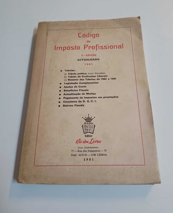 Código do Imposto Profissional