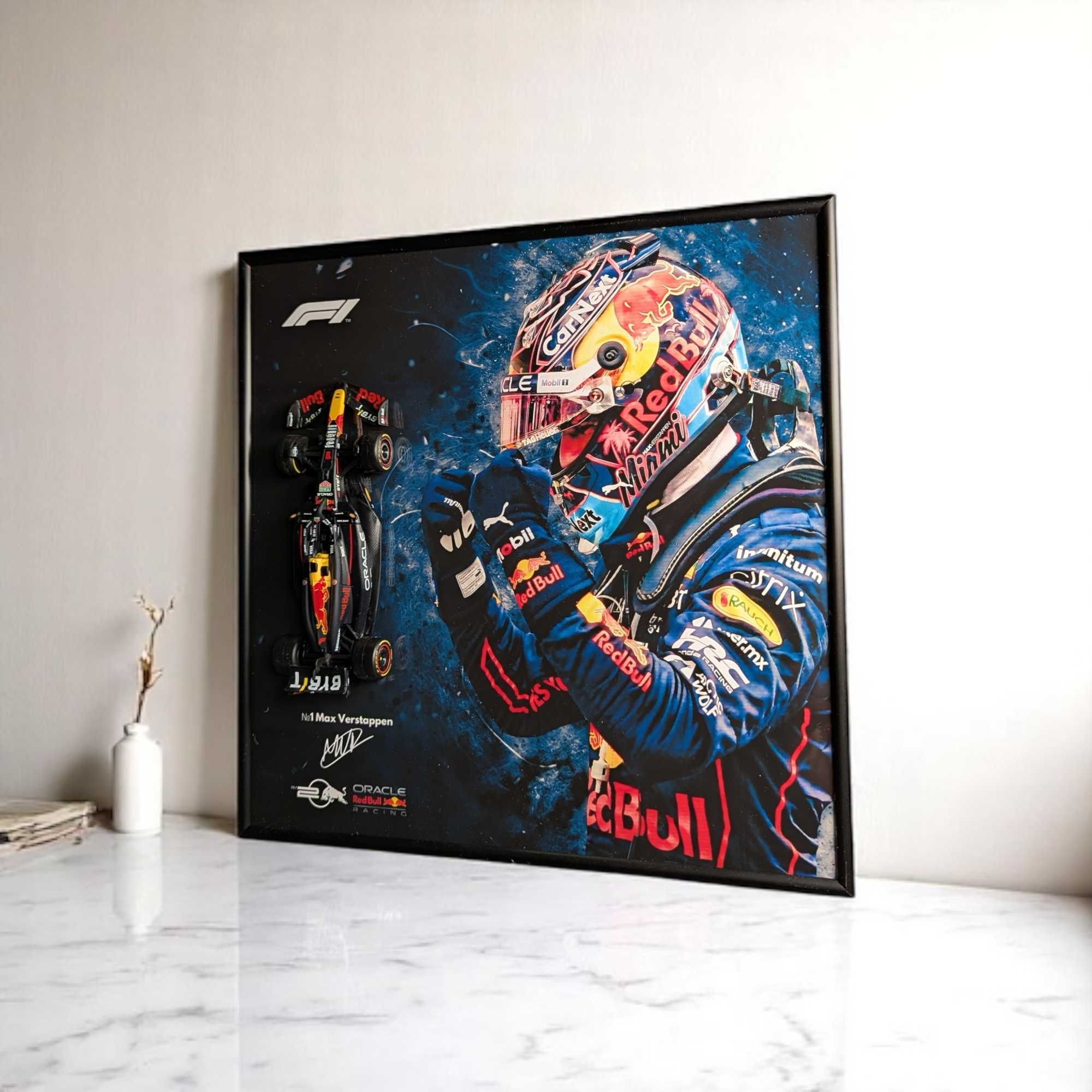 Рамка 2в1 З Bburago F1 Red Bull RB20 2024 1/43 #1 Max Verstappen