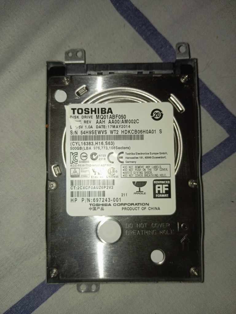 Жёсткий диск для ноутбука Toshiba 500gb
