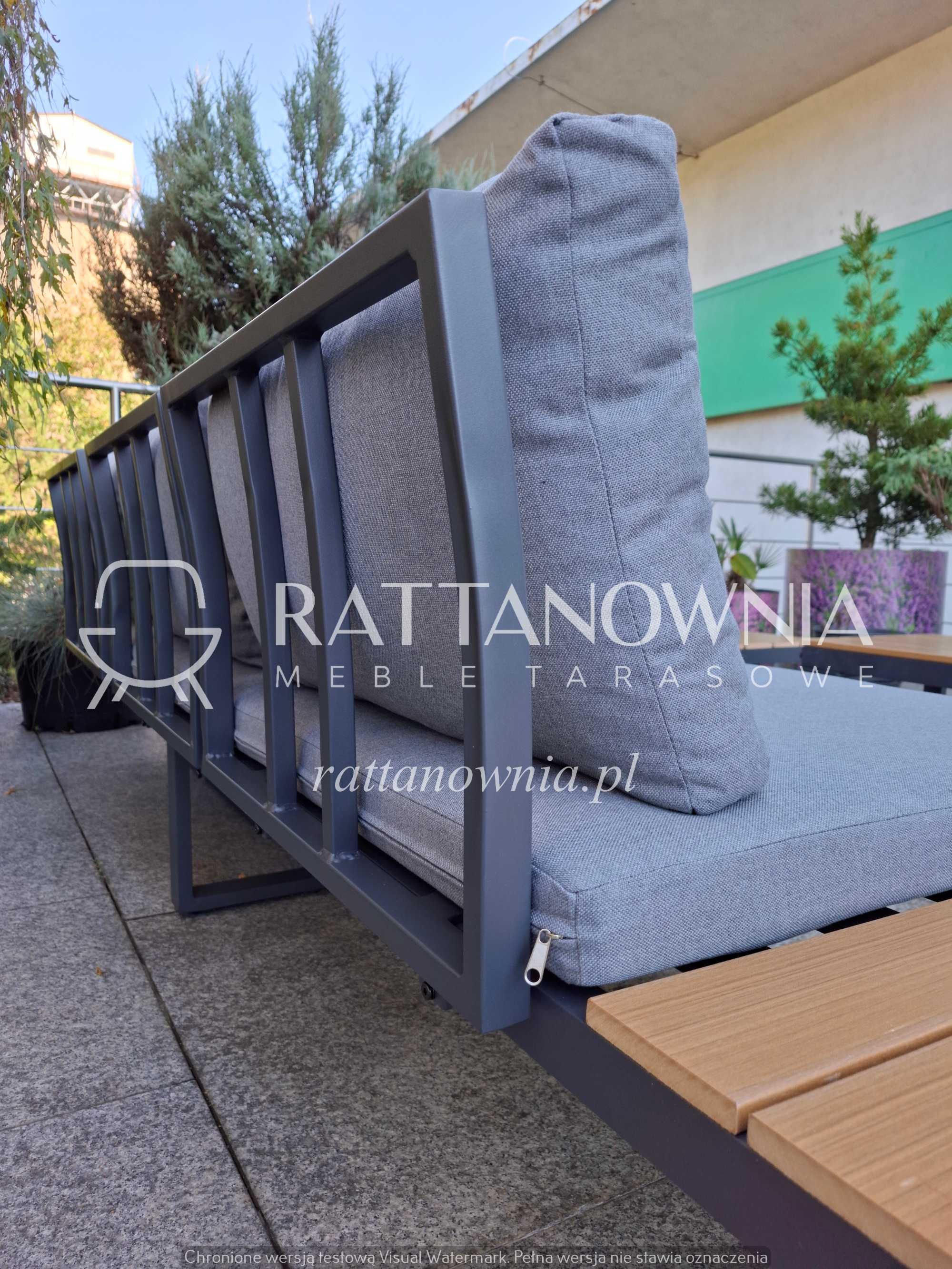Narożnik Modułowy Aluminiowy Ogrodowy Nowoczesny Zestaw Wypoczynkowy