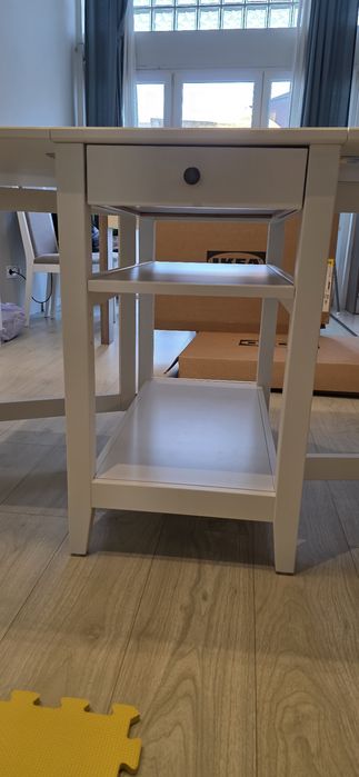 Mesa IKEA NÄSINGE NOVA,. Extensível c/ abas rebatíveis branca