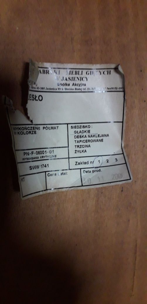 Krzesło drewniane