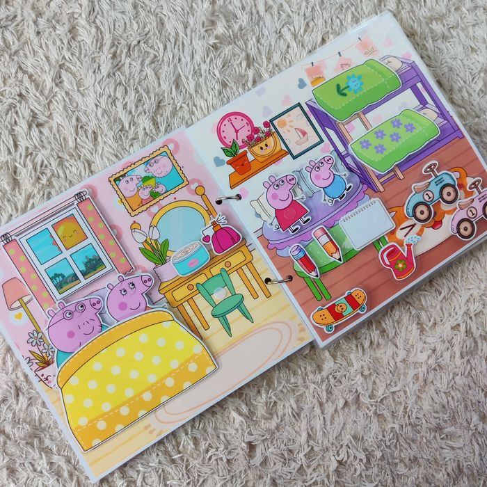 Свинка Пепа альбом на липучках гра на липучках Тока бока