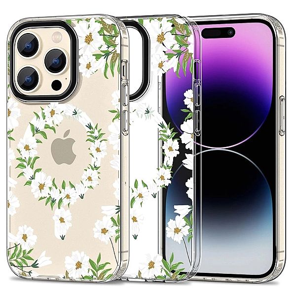 Tech-Protect Magmood Magsafe Iphone 15 Pro White Daisy