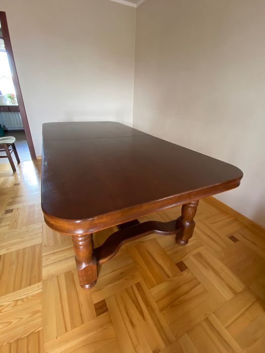 Solidny stół drewniany 110×225 rozkladany