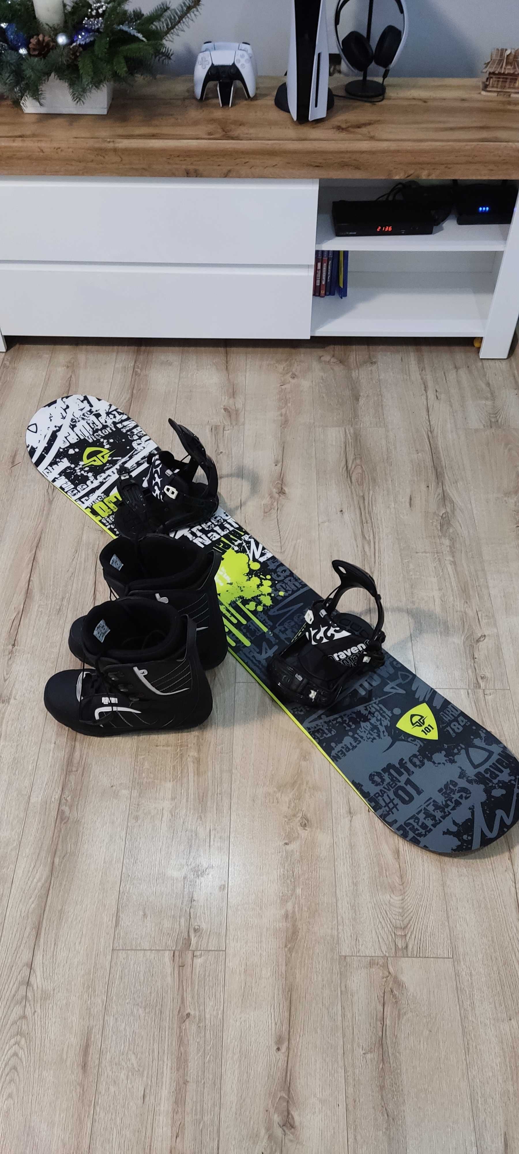 Snowboard Raven + wiązania + buty 47