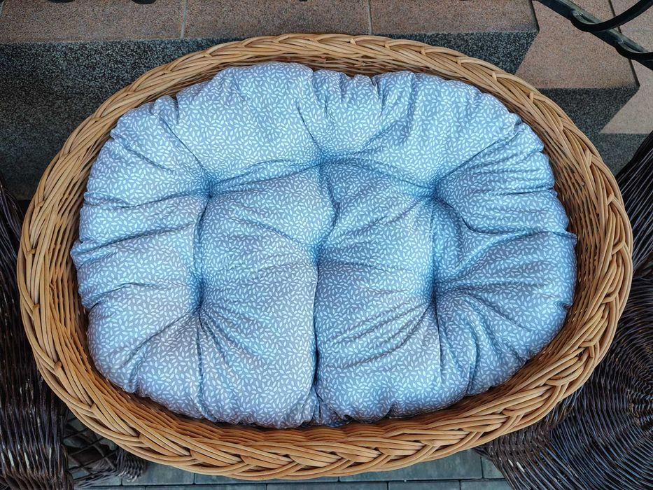 Legowisko dla psa wiklinowe szare + gratis