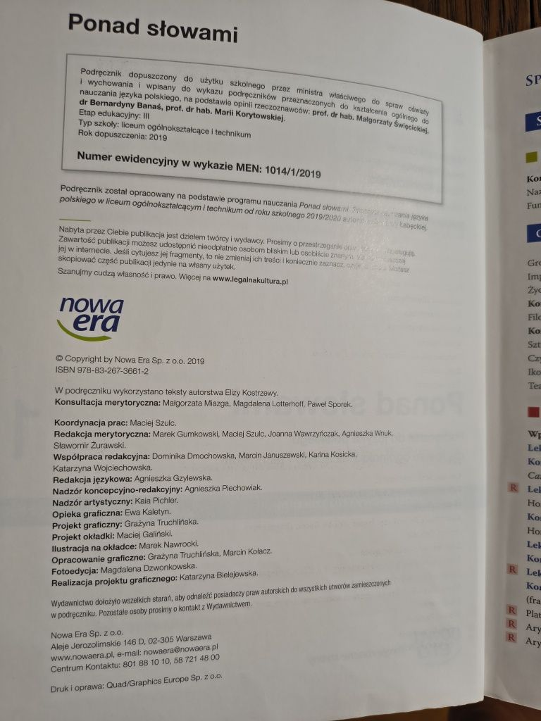 Podręcznik Ponad słowami 1 cz.1