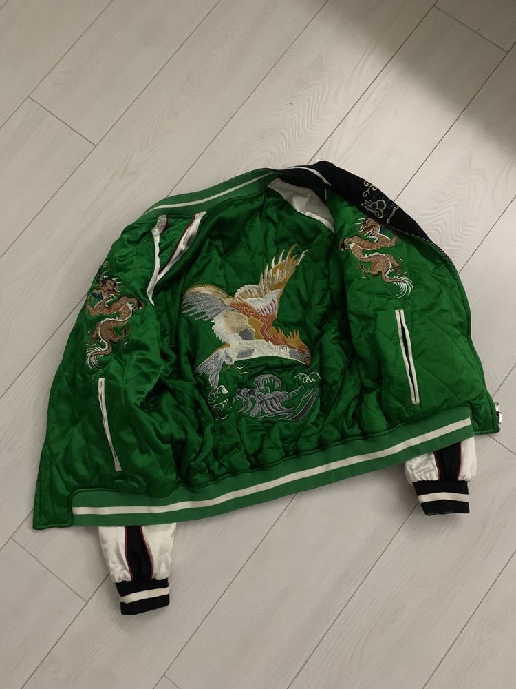 Бомбер куртка двухстороний с драконом по типу Ed Hardy Audiger S/m
