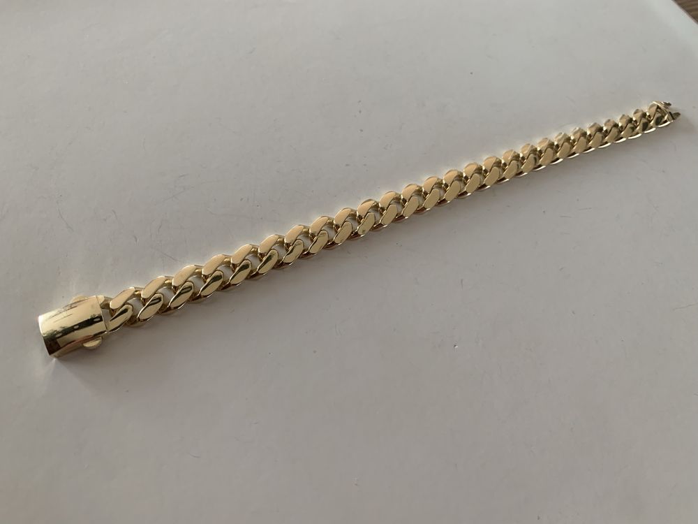 złota bransoletka cuban unisex złoto 14k 585