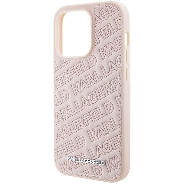 Etui Karl Lagerfeld Quilted K Pattern Na Iphone 15 Pro - Różowe