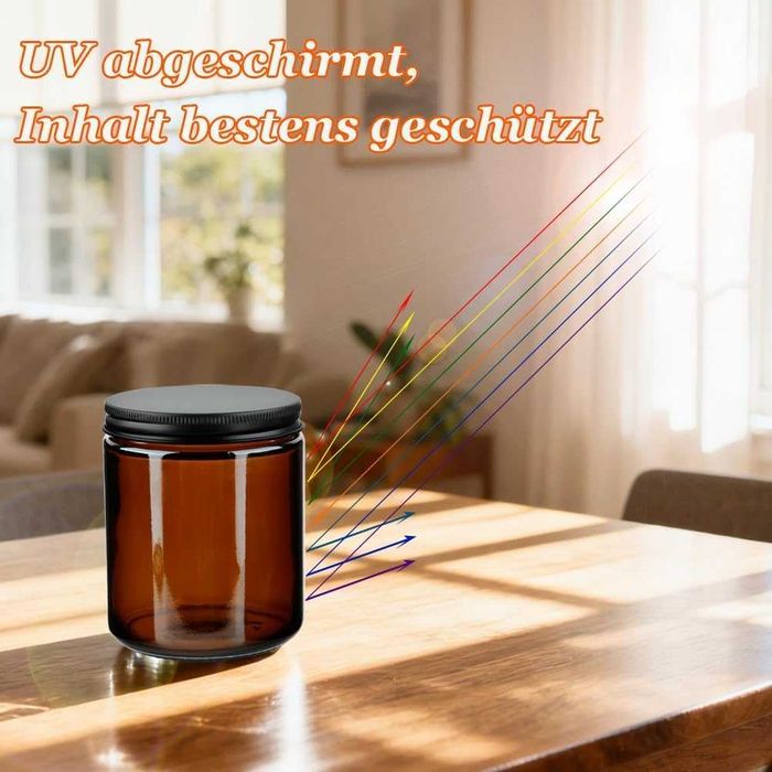 Słoik do kosmetyków ,świec ,brązowe szkło z metalową pokrywką 8szt