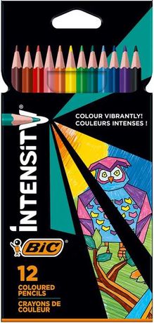 Набор из 12 цветных карандашей BIC Intensity (олівці)