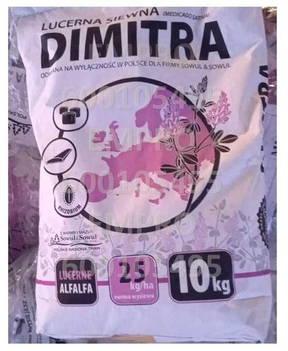 Lucerna Siewna Dimitra worek 10 kg, materiał siewny Lucerna