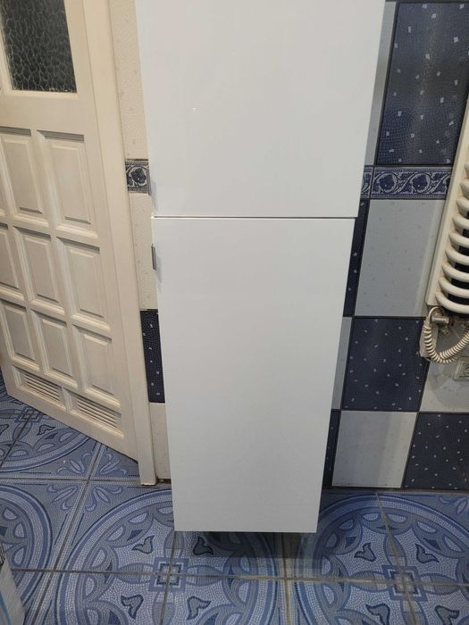 2 x wisząca szafka słupek regał do łazienki połysk