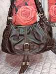 Кожаная брендовая сумка Lancel.