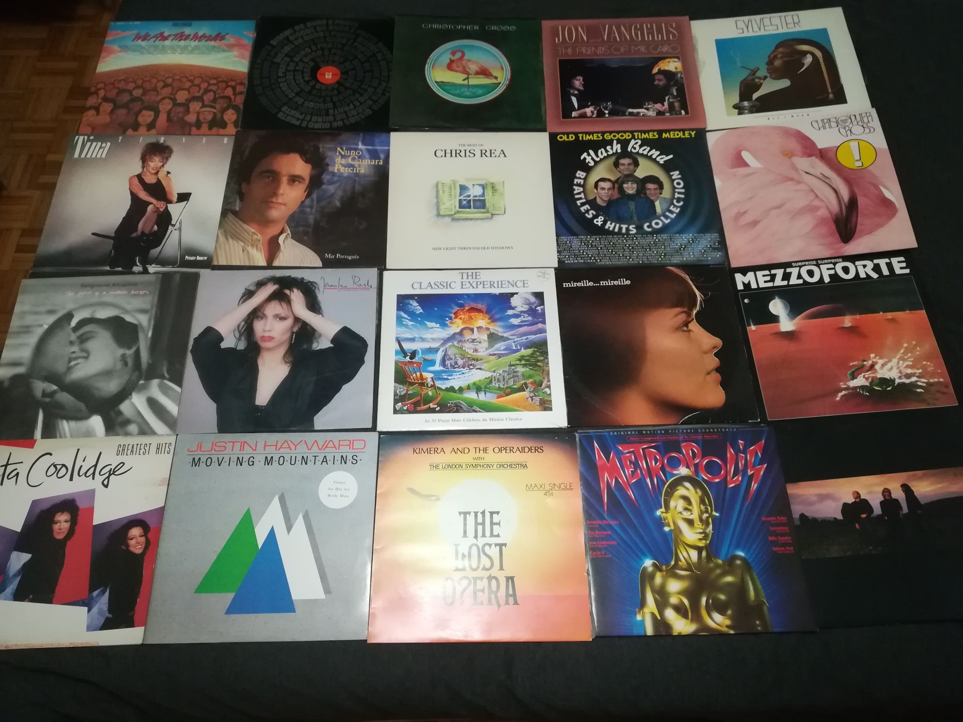 Discos de vinil - 60 unidades (pack total 200€) anos 70 e 80