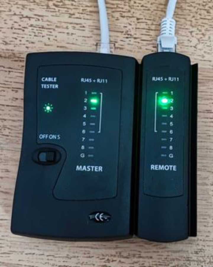Тестер интернет кабеля, кабельный тестер RJ45, RJ11 тестер витой пары