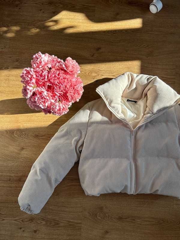 Kurtka wiosenna croptop puchowa duża
