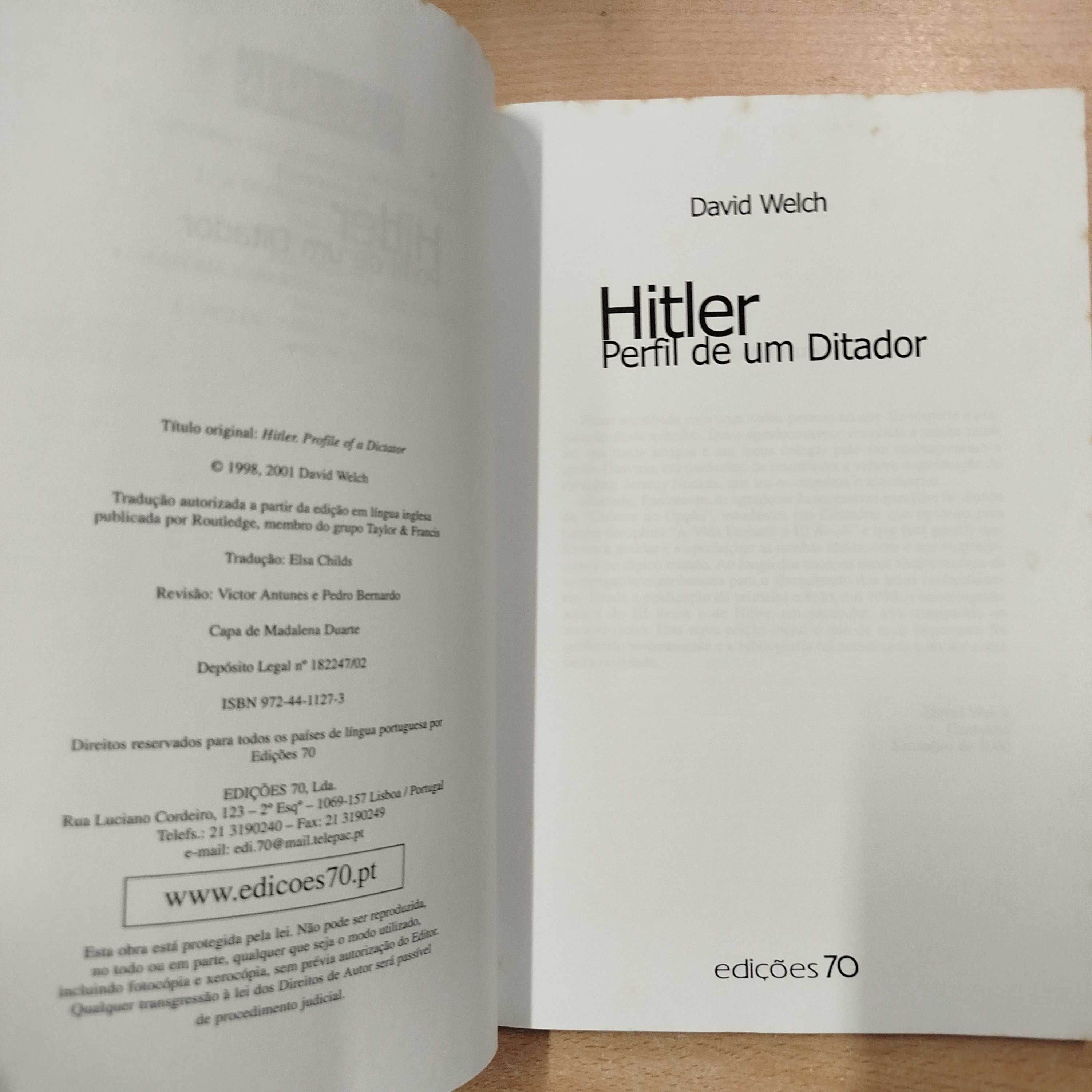 Hitler perfil de um ditador - David Welch