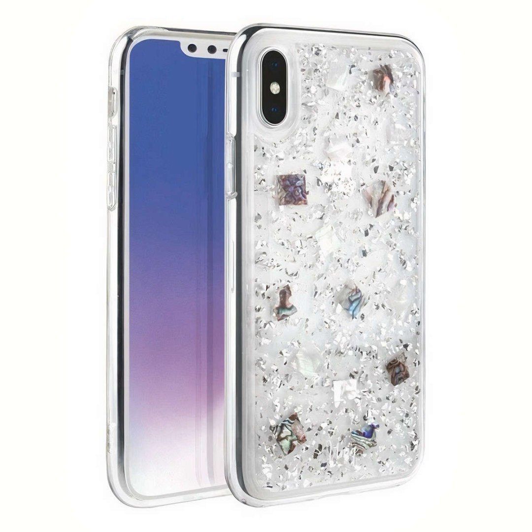 uniq coque lumence clear iphone xs max argent / perivvinkle argent