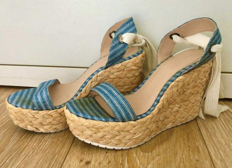 Sandálias corda azuis Zara