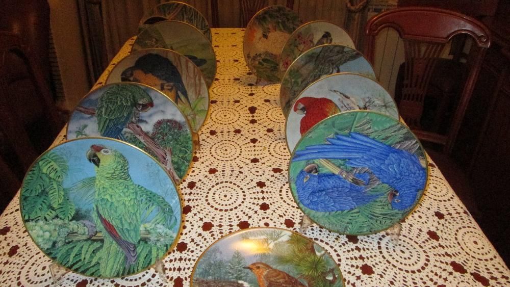 Colecções Philae pratos de aves exóticas,