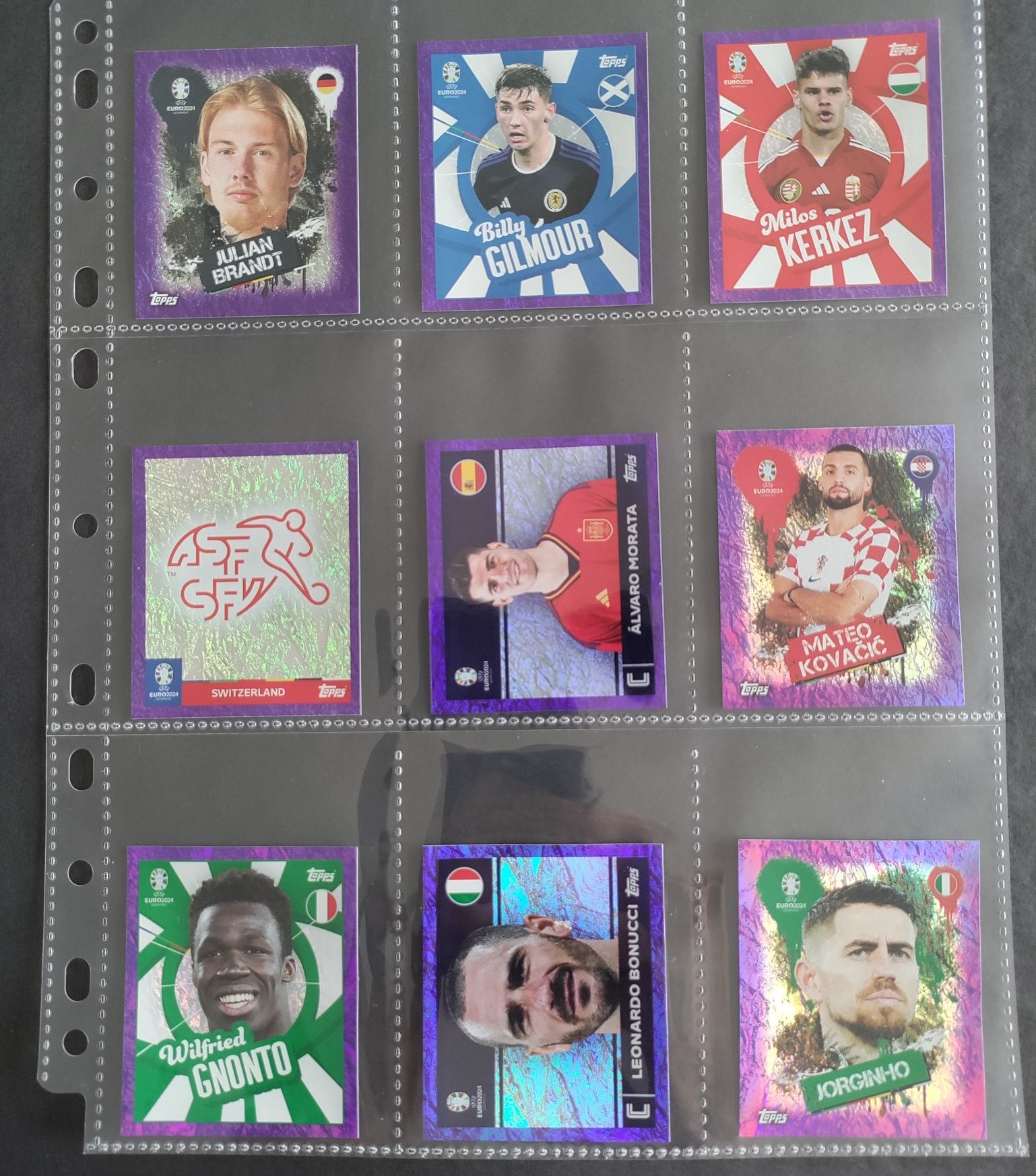 Topps Euro 2024 - Paralelos Roxos