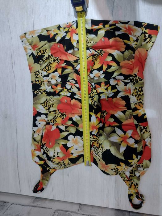 kostium kąpielowy zakryty brzuch tankini 4XL / E marszczenia falbanka