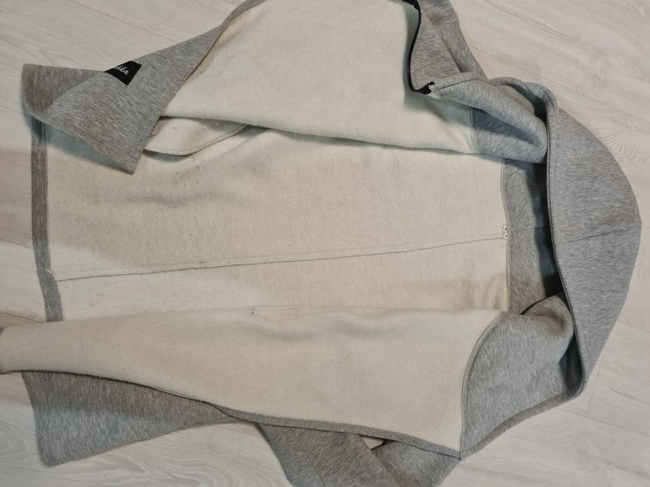 Lenoshka bluza rozpinana, asymetryczna, oversize r. M szara