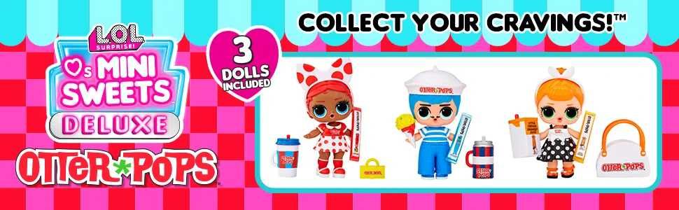 ЛОЛ Делюкс 3 куклы Мини свитс LOL Loves Mini Sweets Otter Pops Deluxe