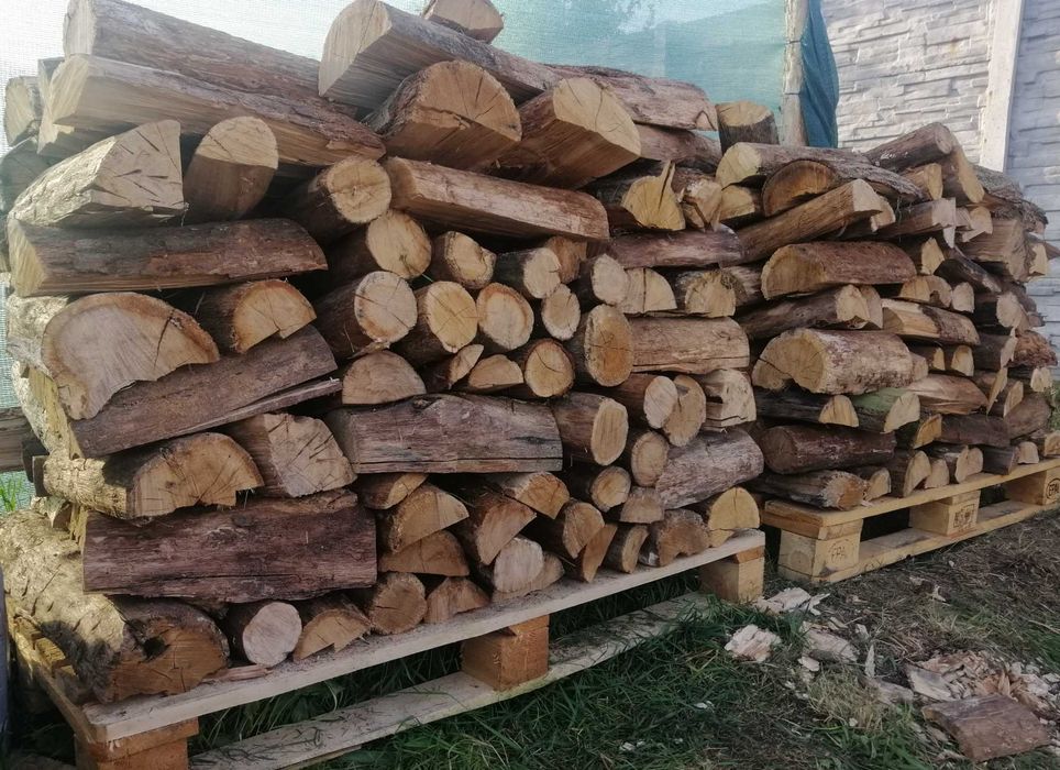 Drewno opałowe, kominkowe DĘBOWE (OSTATNIE PALETY)