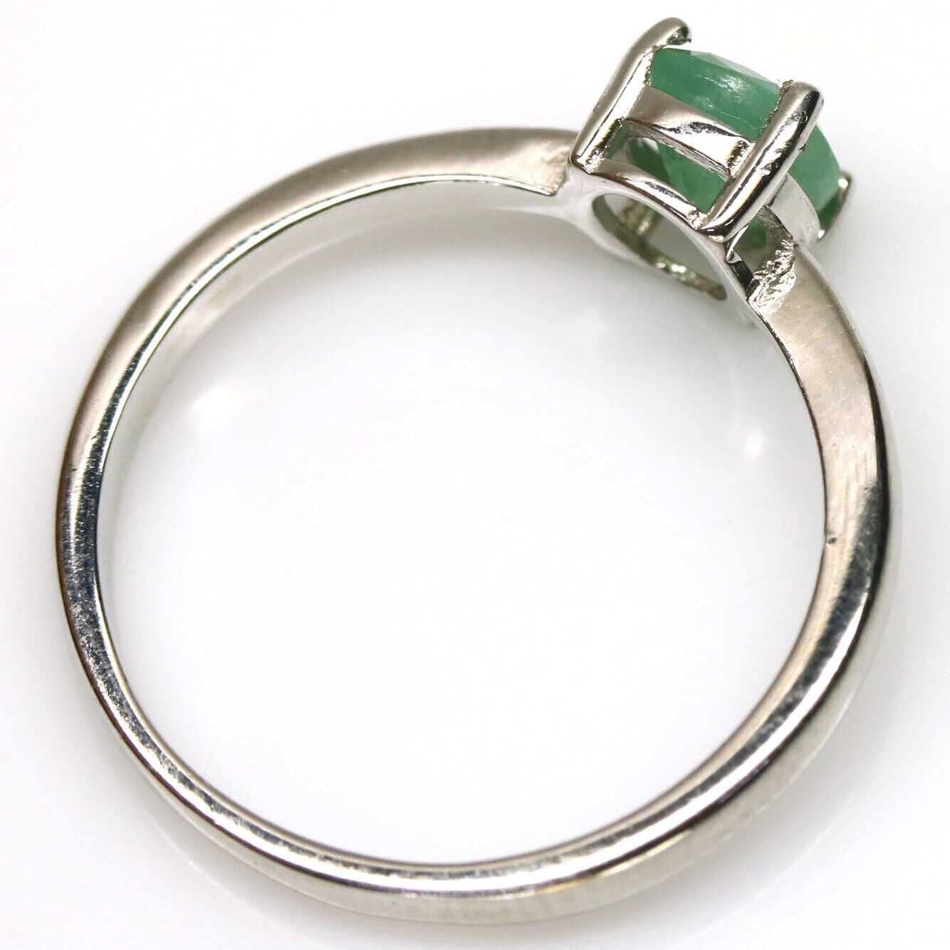 Кольцо с зеленым изумрудом, серебро 925 пробы, Размер 19.25