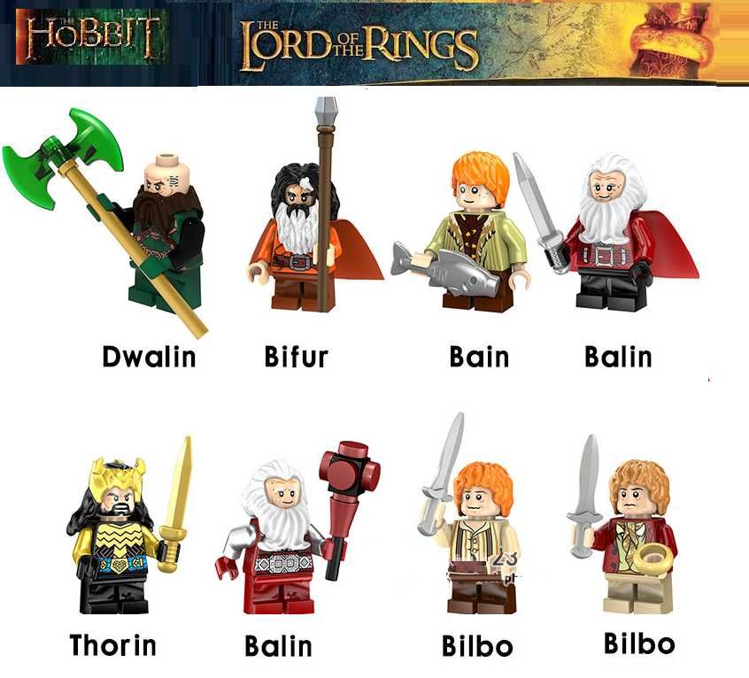 Bonecos minifiguras Hobbit / Senhor dos Anéis nº7 (compatíveis Lego)