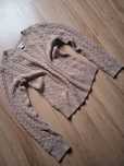 Sweter beż camel H&M r. S M warkocz
