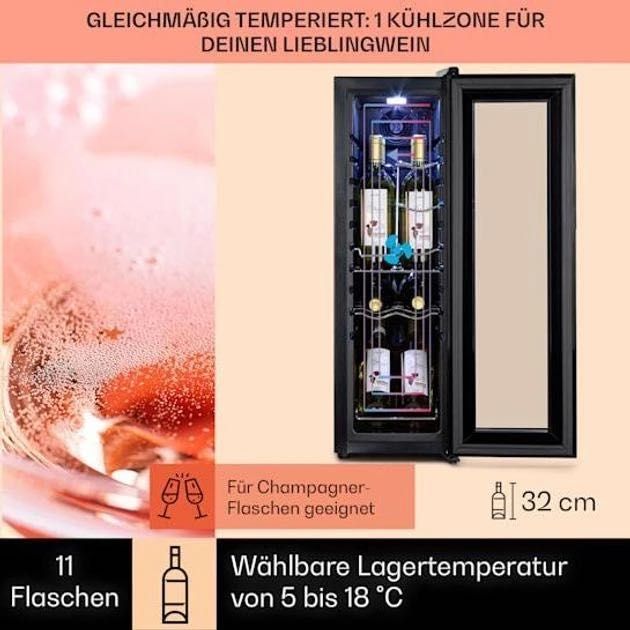 УЦІНКА Винний холодильник KLARSTEIN Shiraz 12 Slim Uno (10034625)