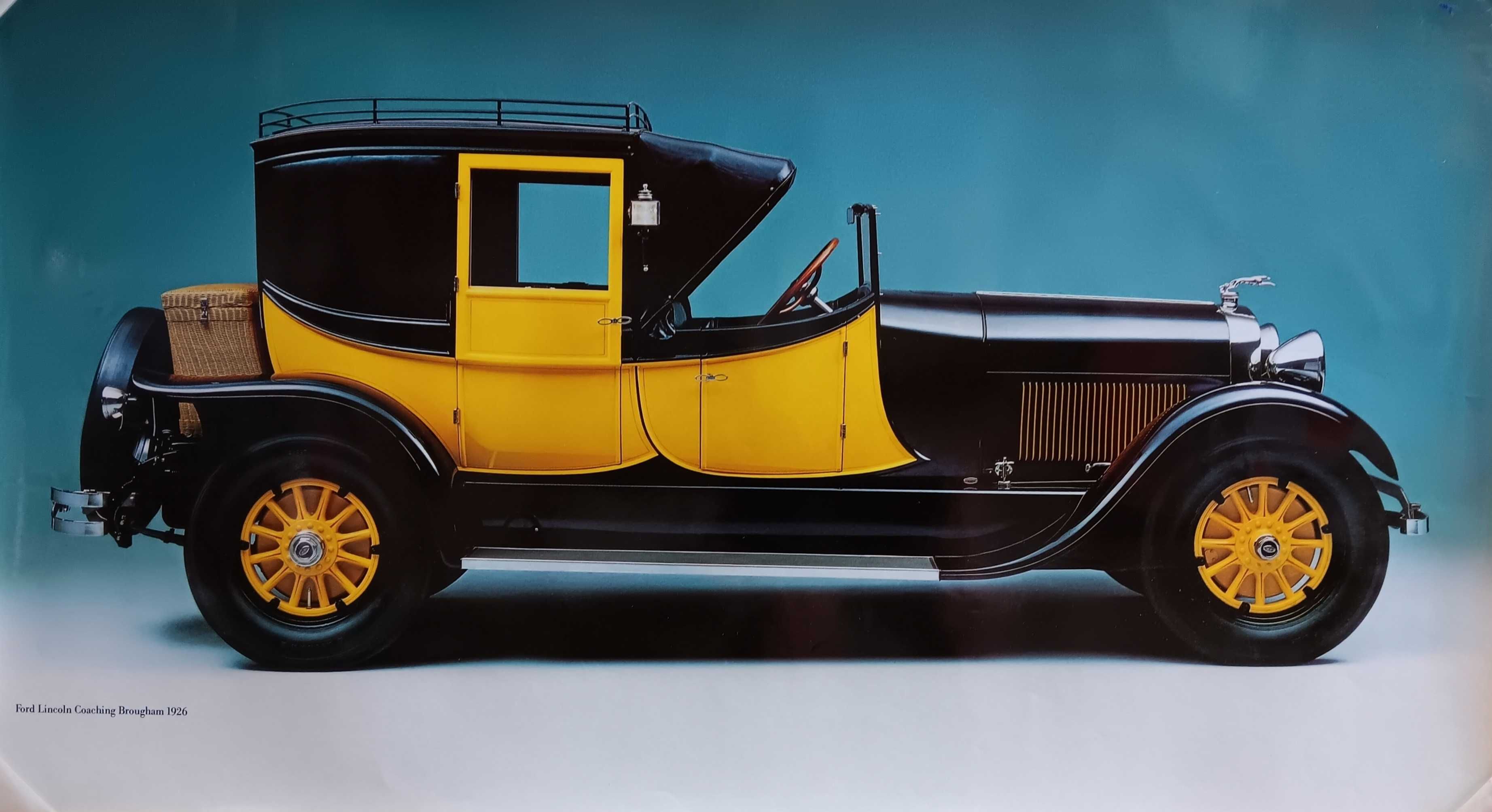 "Ford Lincoln Coaching Brougham 1926"- Litografia antiga