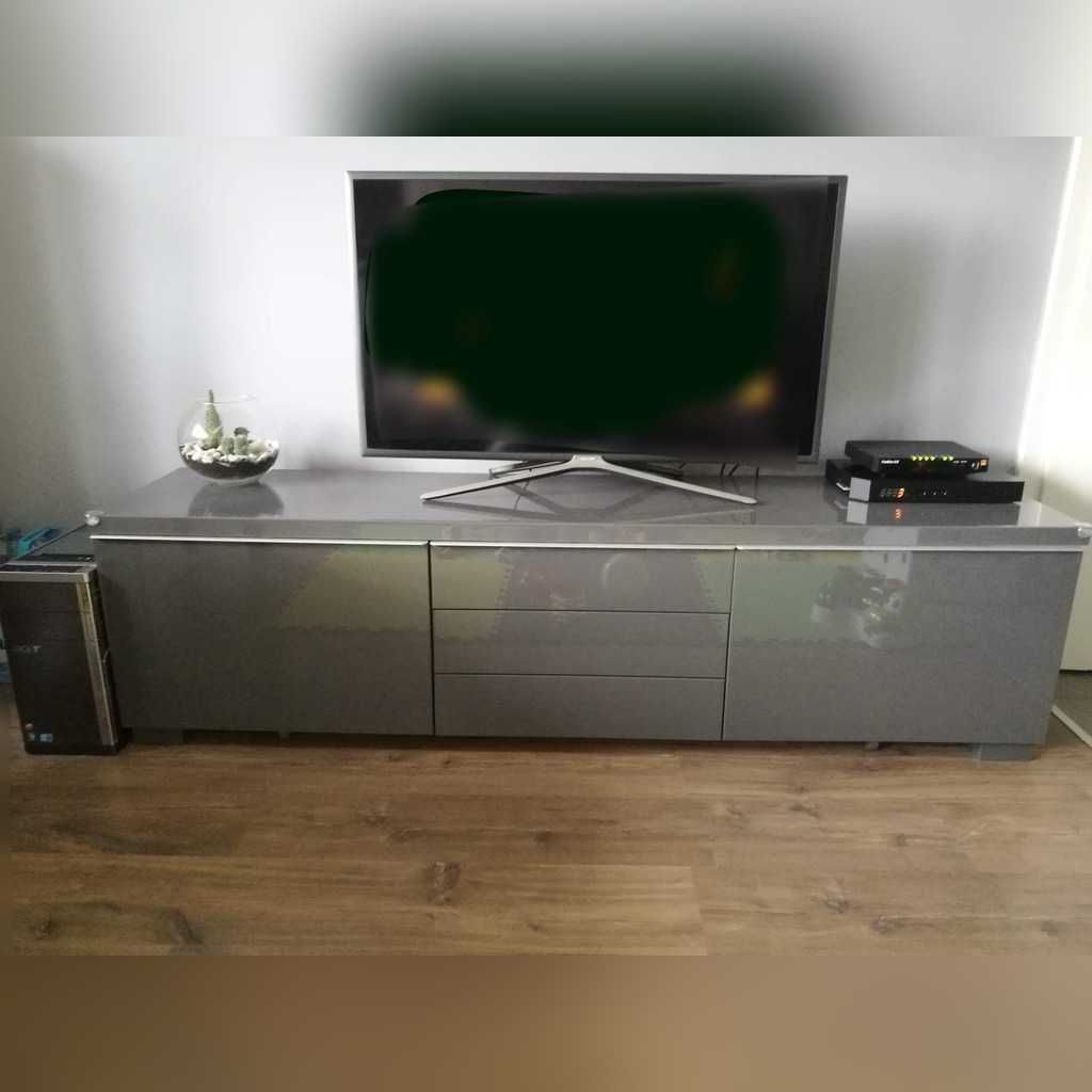 Szafki, komoda, IKEA BESTA BURS, komplet szary, RTV