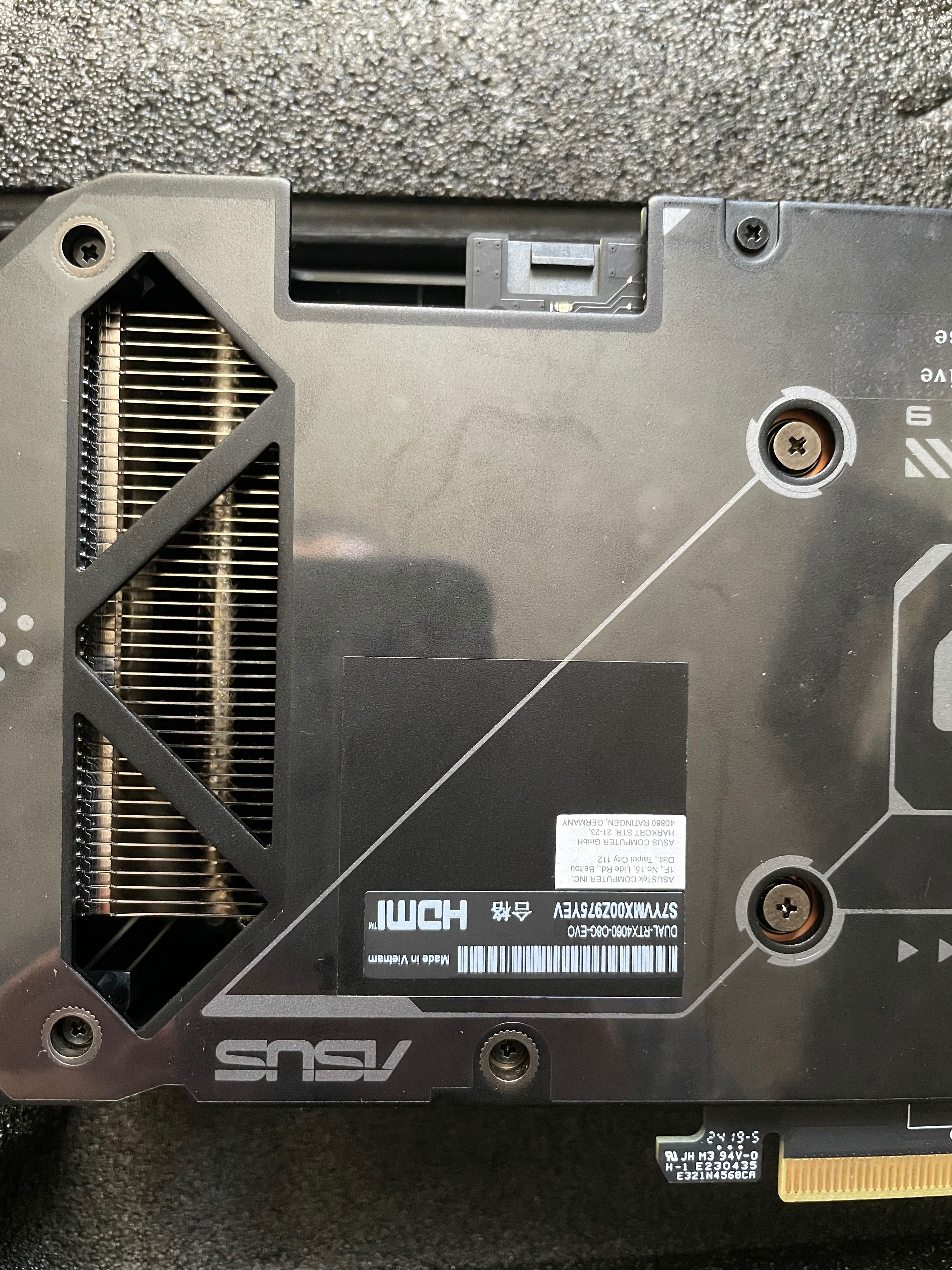 Відеокарта Asus GeForce RTX 4060 Asus DUAL EVO OC, 8Gb GDDR6