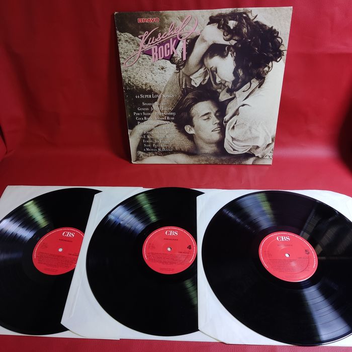 Романтичні рок,поп збірники з списками композицій.Вінілові платівки.