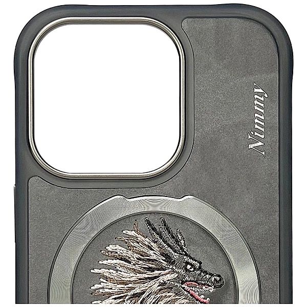 Etui Nimmy Dragon MagSafe na iPhone 16 Pro - szare